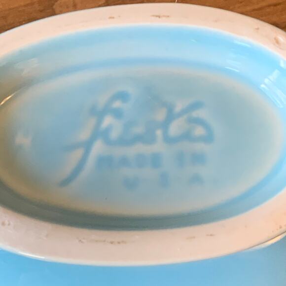 Fiesta Fiestaware Gravy Boat Sauceboat Sky Blue Homer Laughlin USA - Picture 6 of 11